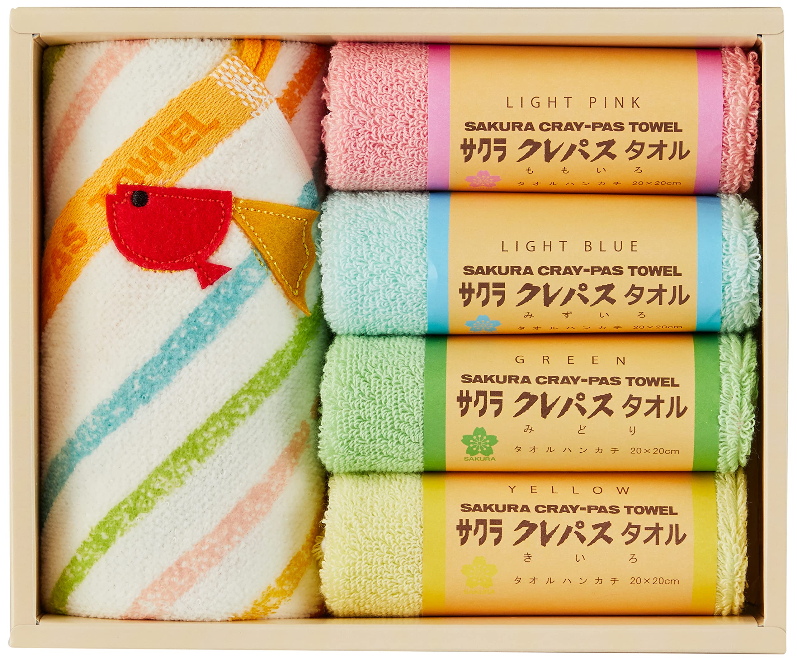 Amazon.co.jp: サクラクレパス クレパス タオル 5点 セット